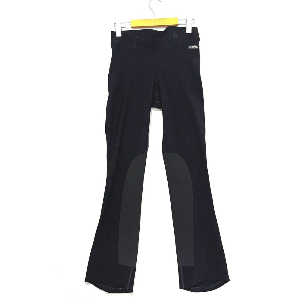 Kerrits Black Ribbed Bootcut Equestrian Riding Breeches Tights Womens Size M